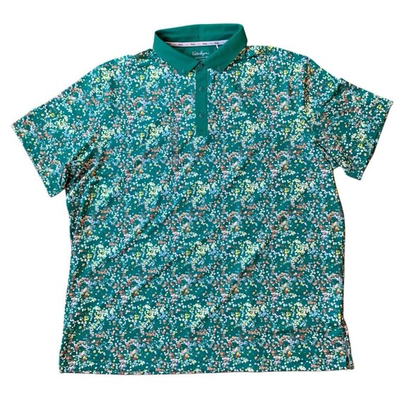 Walter Hagen Other - Walter Hagen Men’s P 11 Green Garden Party Print Short Sleeve Golf Polo Size 2XL